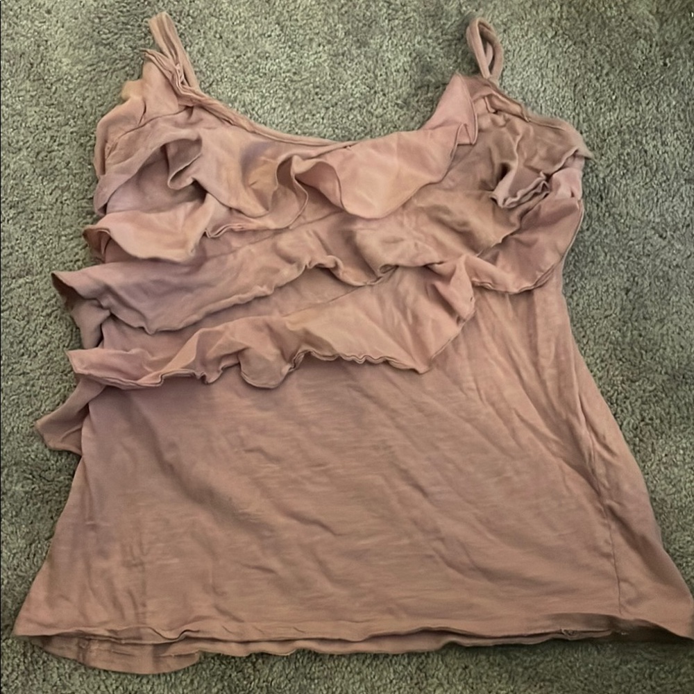 Women's Pink Ruffle Top